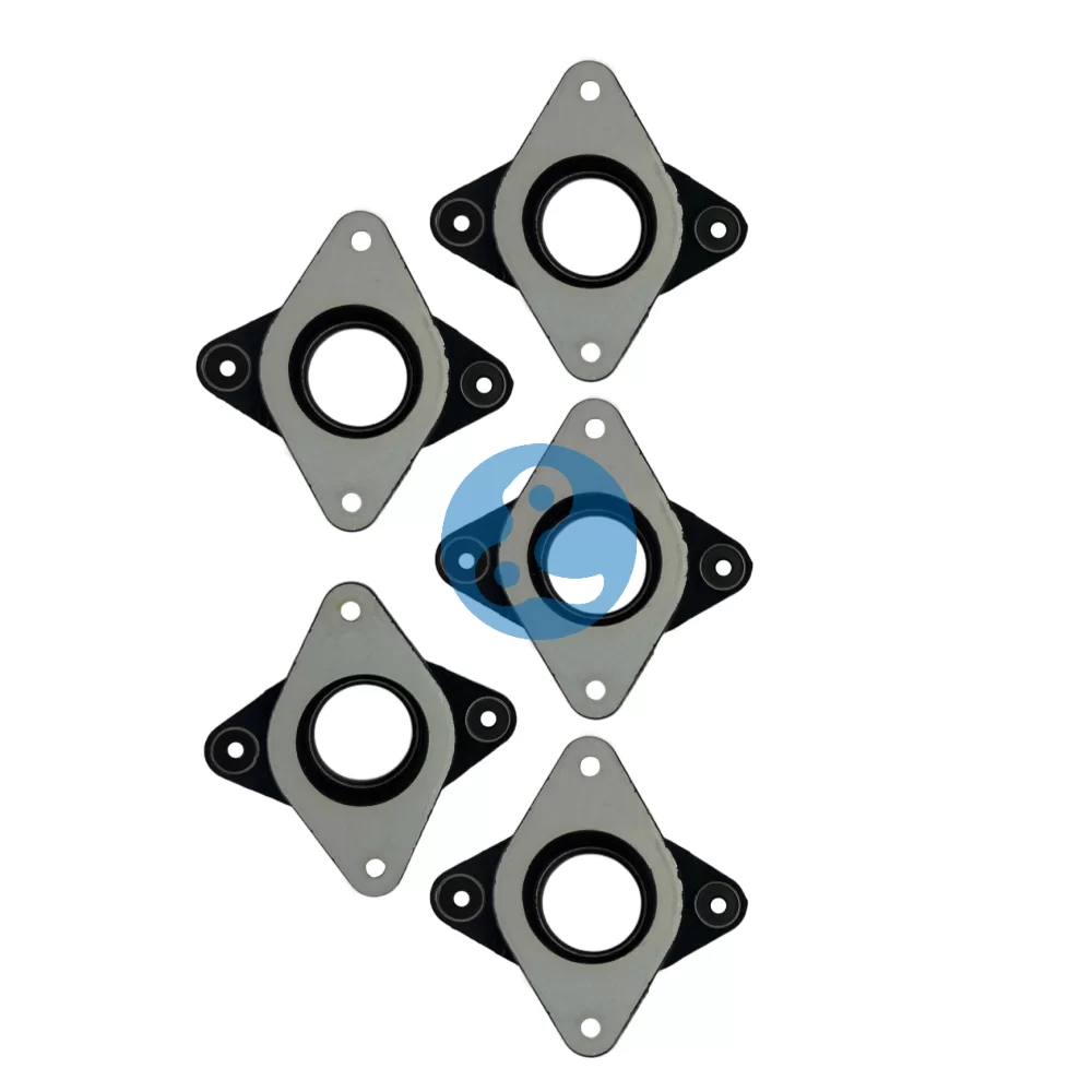 Stegmotor vibration isolering montering